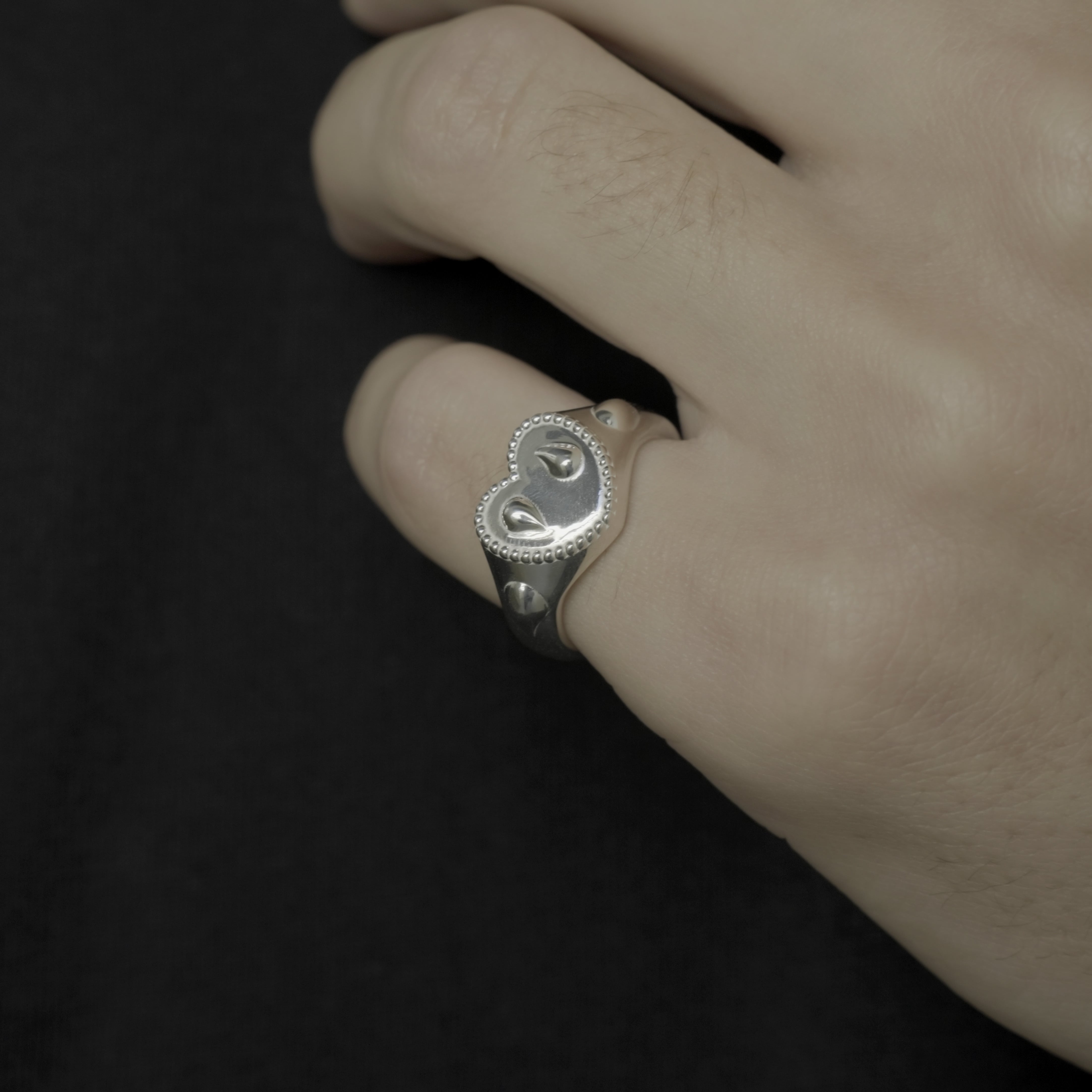 Heart & tears ring【受注品】