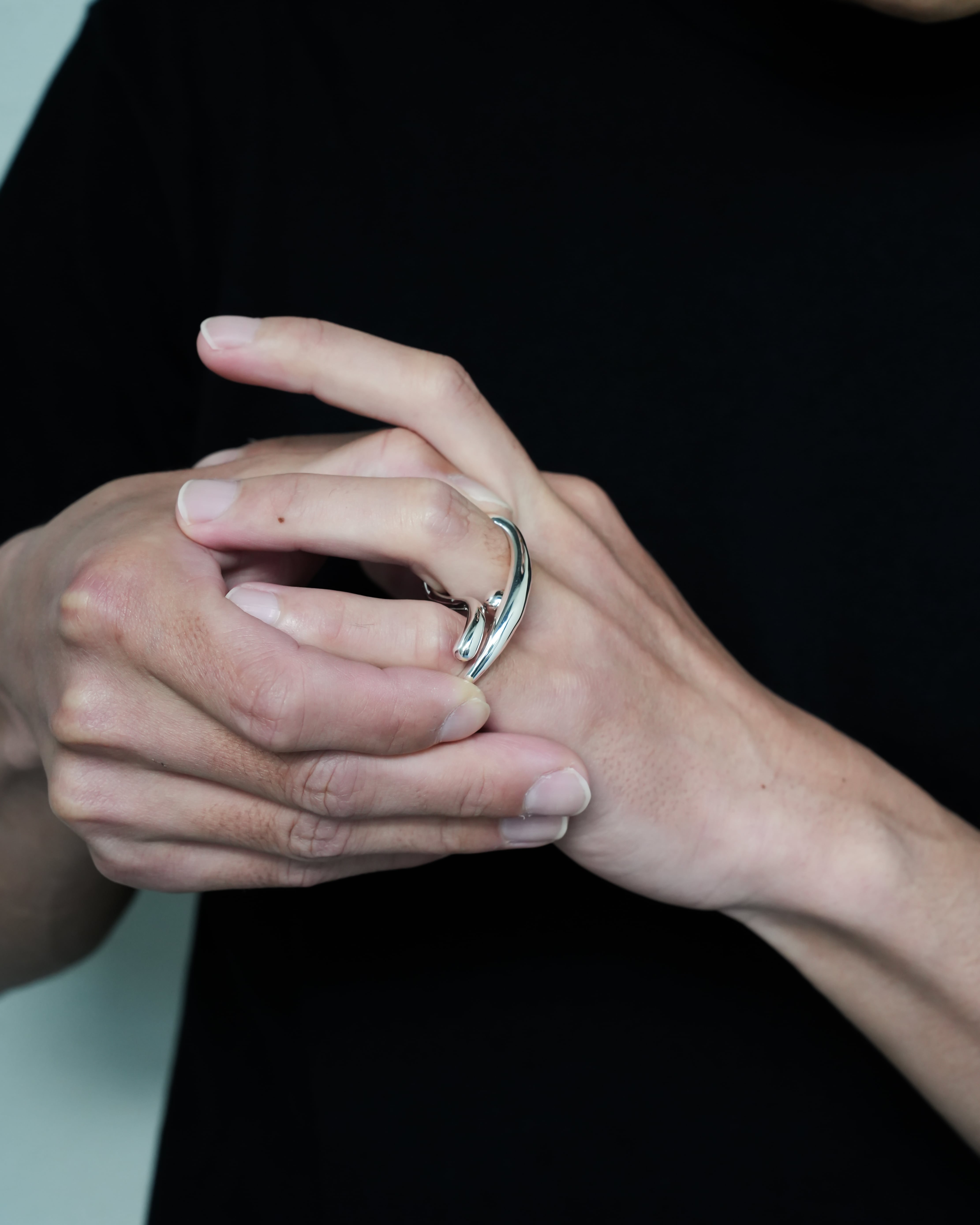 Yin yang wave ring【受注品】