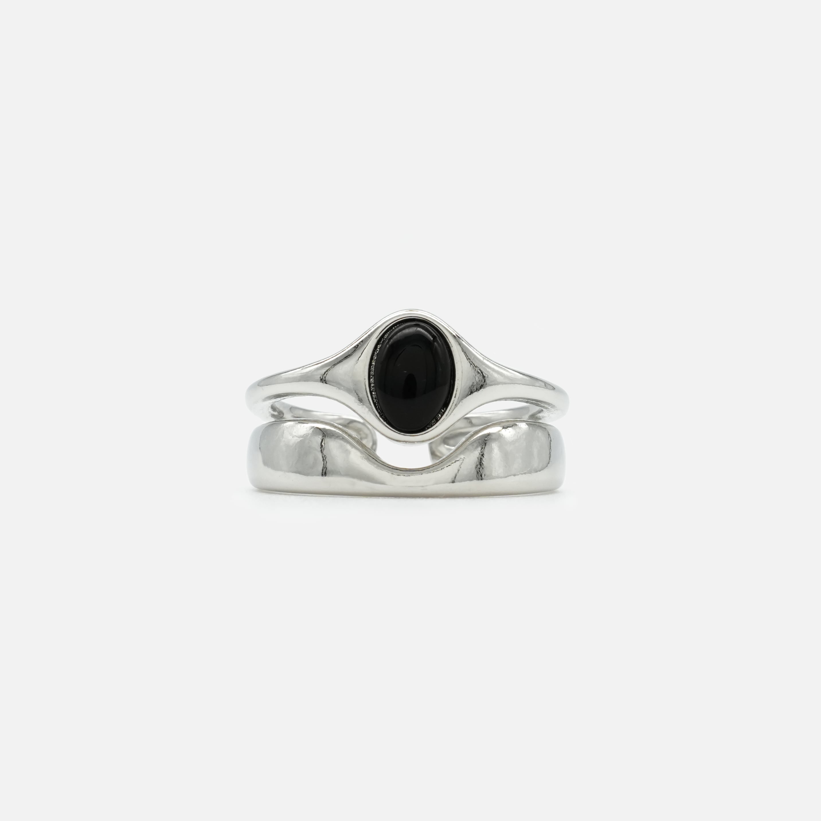 Black double ring