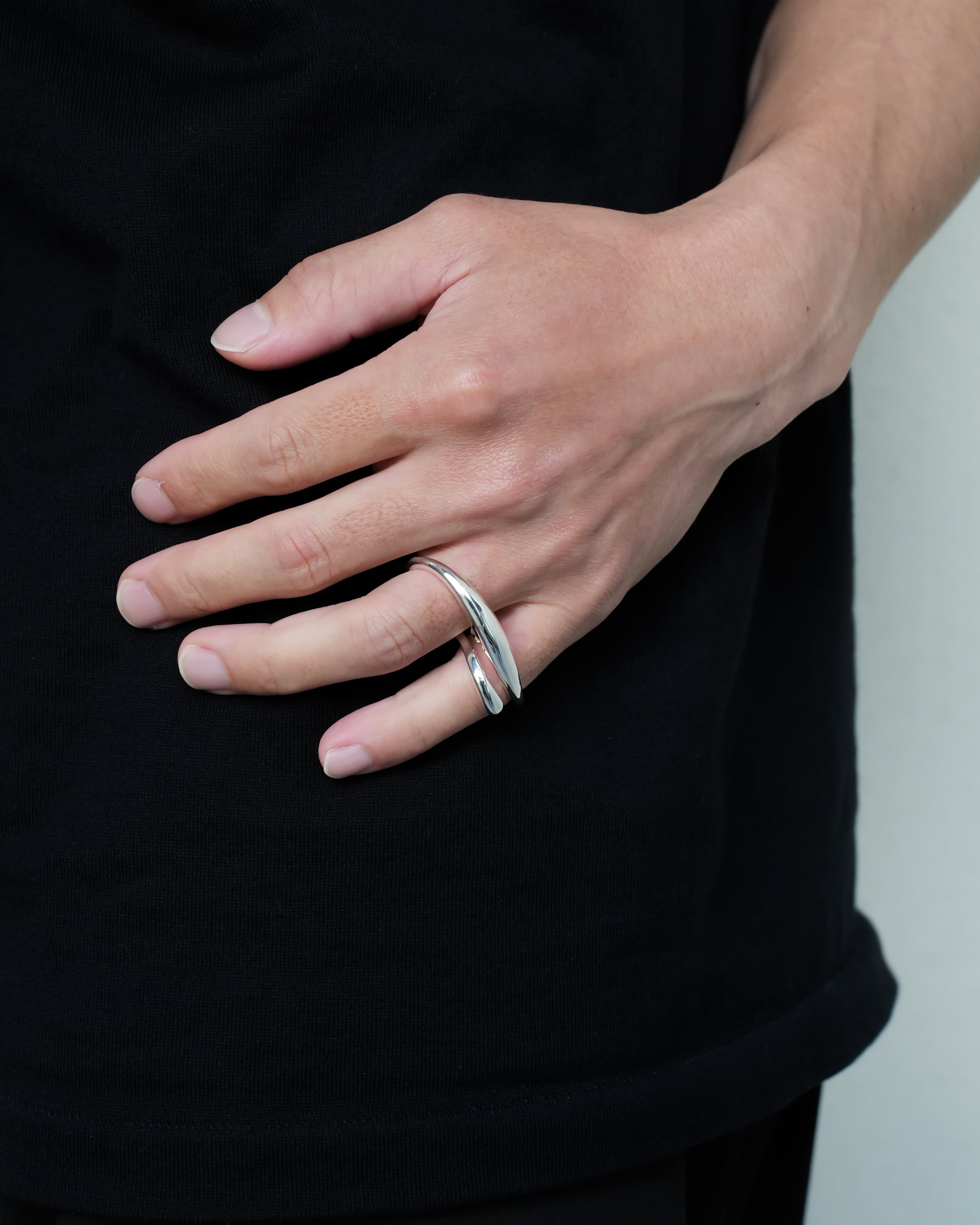 Yin yang wave ring【受注品】