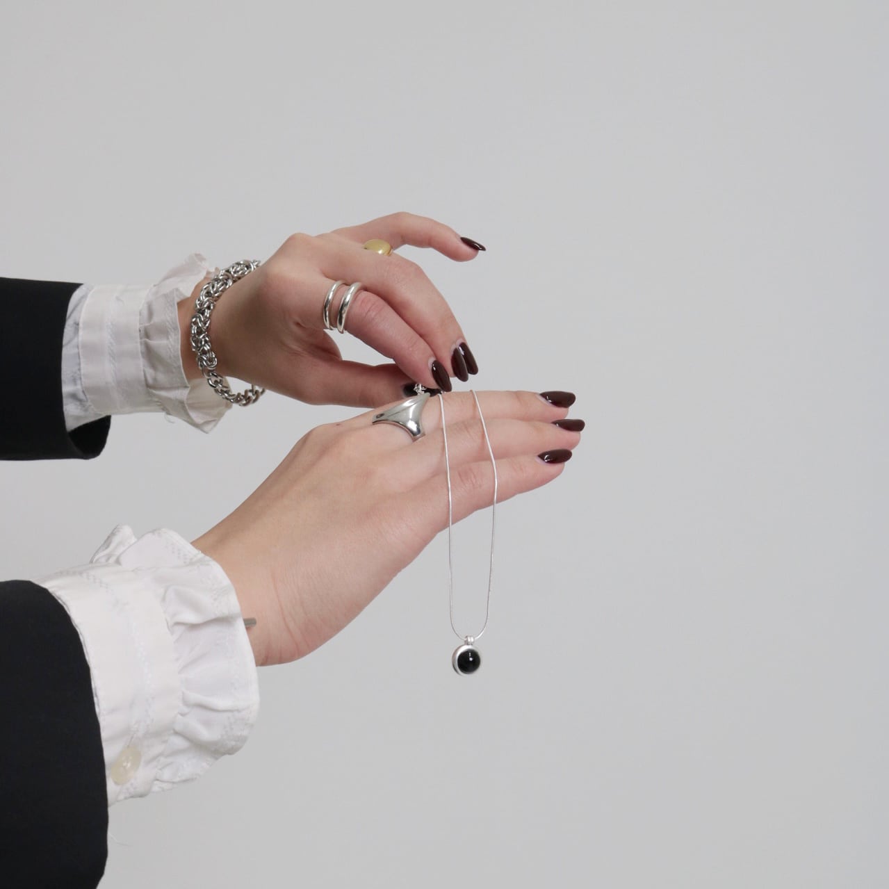 Black stone necklace